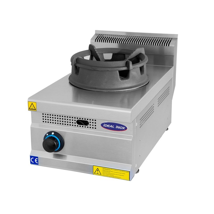 Aragaz profesional cu un foc tip wok Ideal Inox gaz natural Linia 700