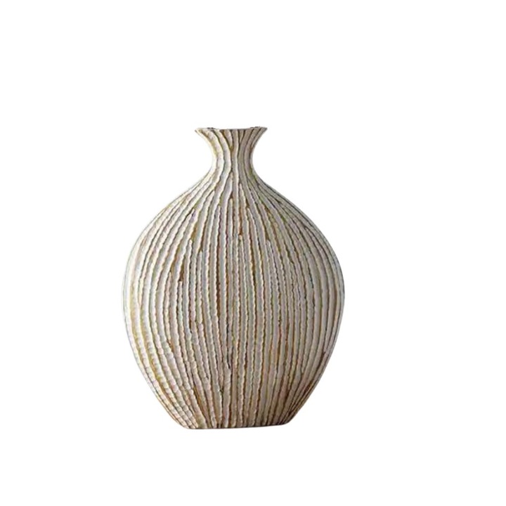 Vaza alba din polirasina, 44 cm, Yazhi, Hectarul