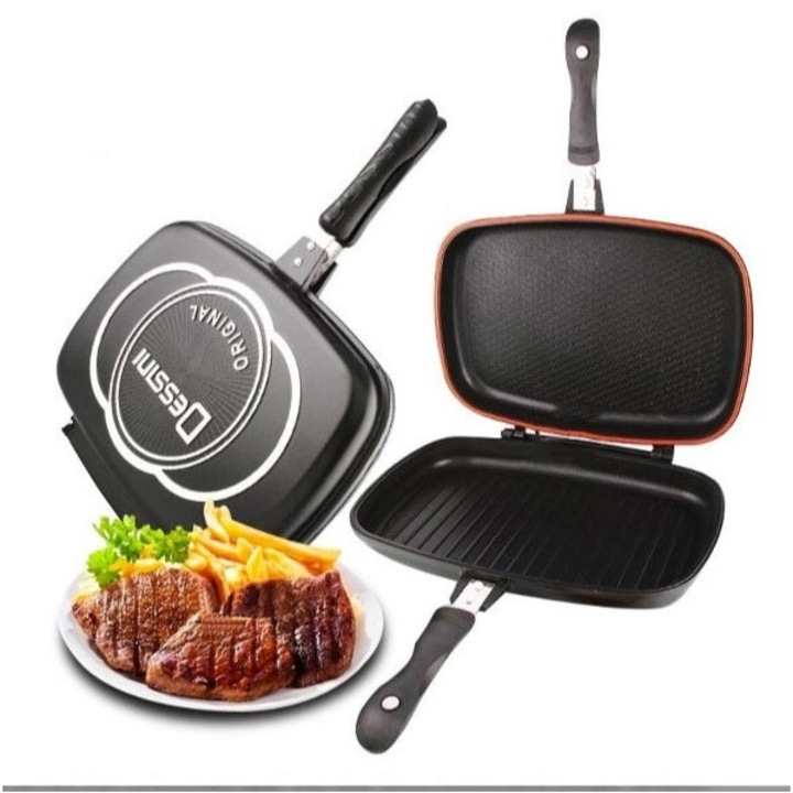 Tigaie dubla grill, antiaderenta Dessini de 36cm