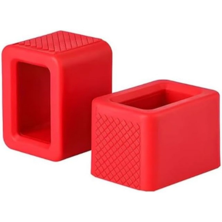 Set 2 accesorii centura auto, NOUSEG, Silicon, Rosu