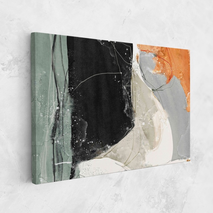 Картина на платно, ARTHUB, 80x120 cm | Спалня и Дневна, Абстрактни, Абстрактно изкуство, Beautiful White Drops