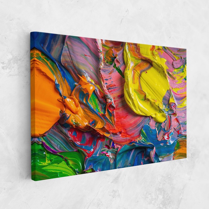 Картина на платно, ARTHUB, 80x120 cm | Спалня и Дневна, Абстрактни, Ярки цветове, Bright Oil Colors