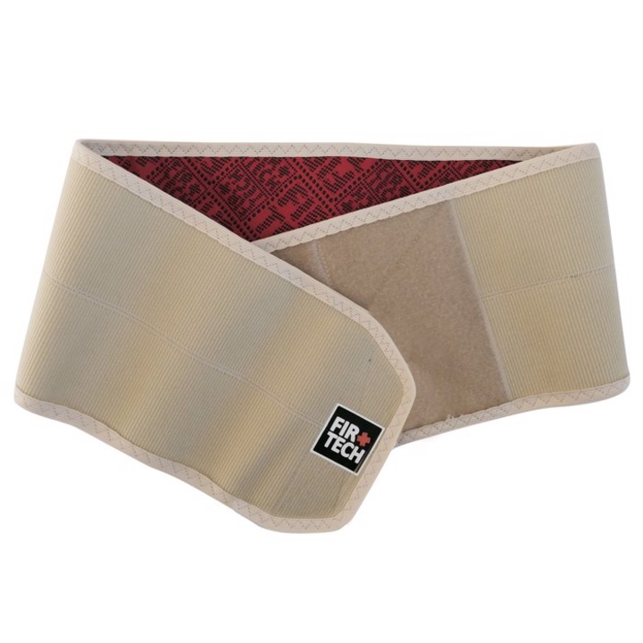 Centura lombara ortopedica, Firtech, Material textil, Bej, 3XL