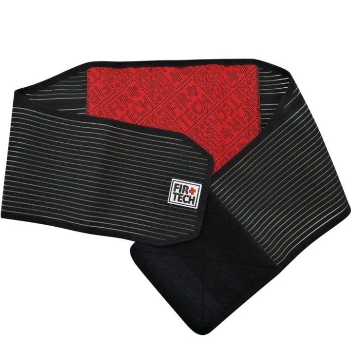 Centura lombara ortopedica, Firtech, Material textil, Negru, XL