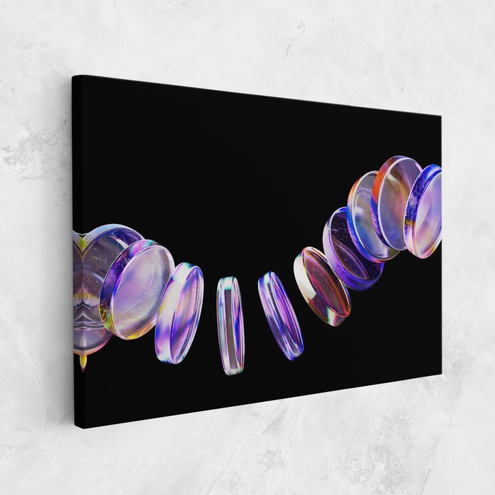 Картина на платно, ARTHUB, 70x100 cm | Спалня и Дневна, Абстрактни, Оптични илюзии, Circle Glass Floating