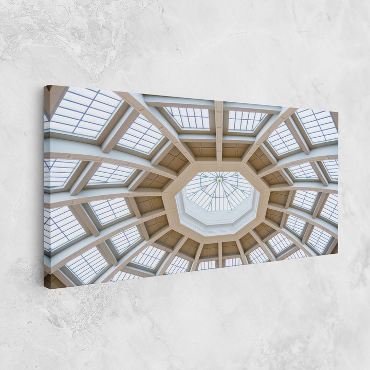Картина на платно, ARTHUB, 60x120 cm | Спалня и Дневна, Абстрактни, Оптични илюзии, Ceiling Dome