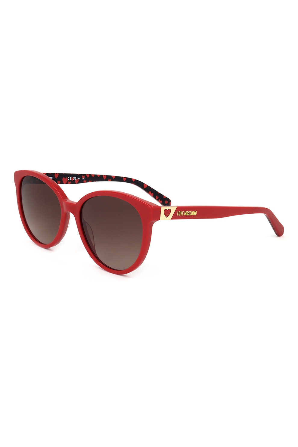 Liu Jo, Ochelari de soare cat-eye cu brate texturate, Rosu