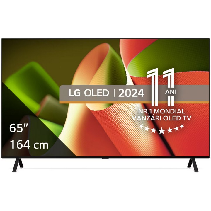 Televizor LG OLED 65B42LA, 164 cm, Smart, 4K Ultra HD, 100 Hz, Clasa F (Model 2024)