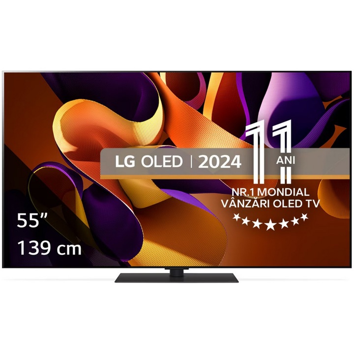 Televizor LG OLED evo 55G42LS, 139 cm, Smart, 4K Ultra HD, 100 Hz, Clasa F (Model 2024)