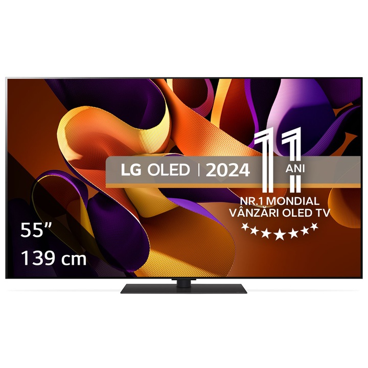 Televizor LG OLED evo OLED55G43LS, 139 cm, Smart, 4K Ultra HD, 100 Hz, Clasa F (Model 2024)