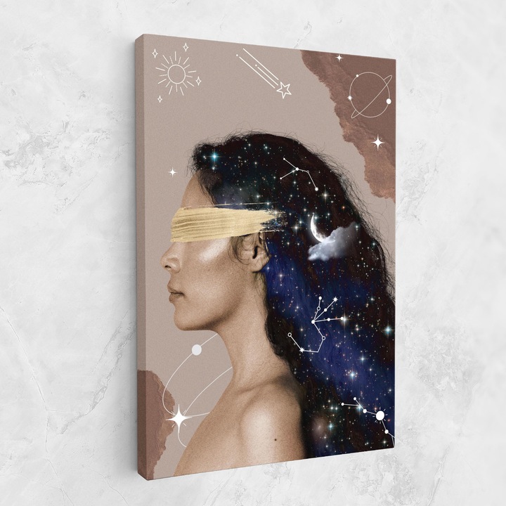 Картина на платно, ARTHUB, 70x100 cm | Спалня и Дневна, Жени, Абстрактни жени, Galaxy Hair