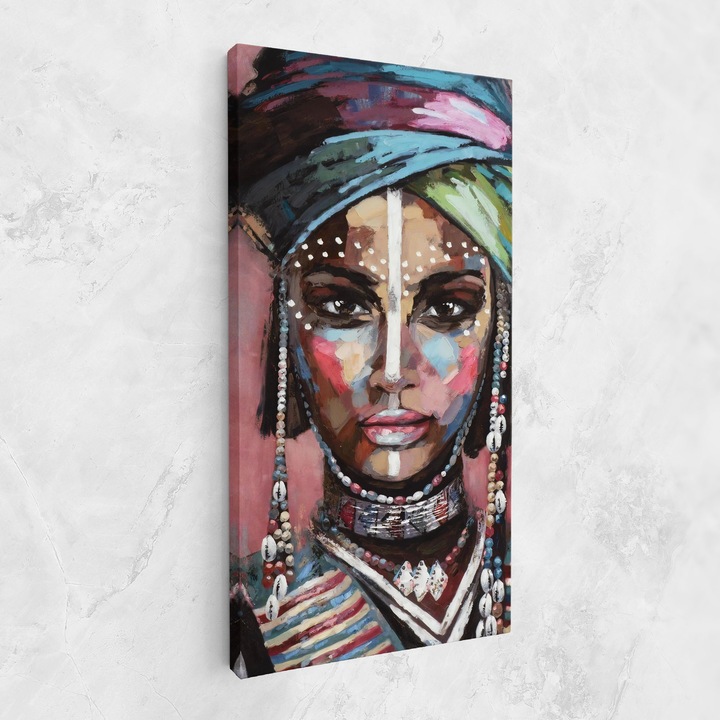 Картина на платно, ARTHUB, 60x120 cm | Спалня и Дневна, Жени, Африкански жени, Zola