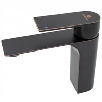 Baterie lavoar tip stalp Ermetiq Modern, monocomanda, cartus ceramic, Negru