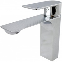 Baterie lavoar tip stalp Ermetiq Modern, monocomanda, cartus ceramic, Crom