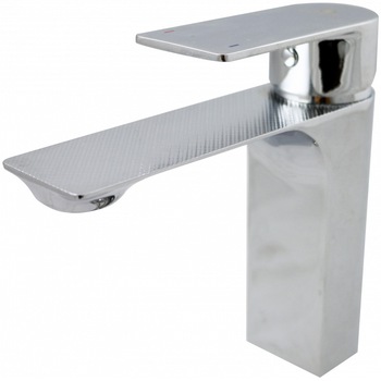 Baterie lavoar tip stalp Ermetiq Modern, monocomanda, cartus ceramic, Crom