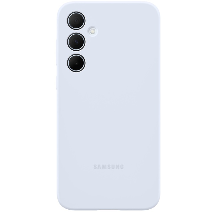 Husa de protectie Samsung Silicone Case pentru Galaxy A35 5G, Albastru deschis