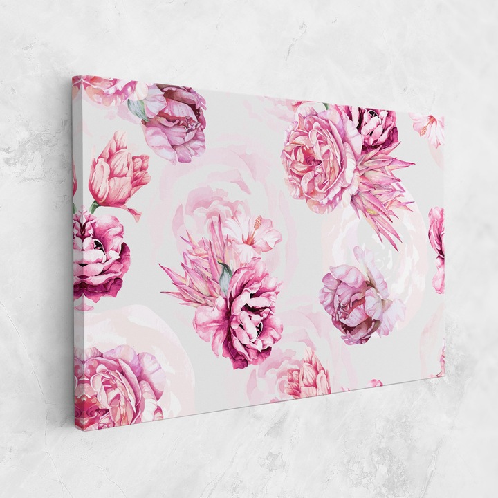 Картина на платно, ARTHUB, 80x120 cm | Спалня и Дневна, Цветя, Божури, Blooming Peony