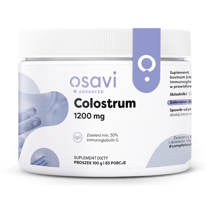 Supliment alimentar Osavi Colostrum, 1200 mg, 100g