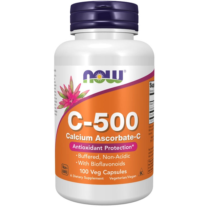Supliment alimentar Now Foods, Vitamina C 1000 mg, bioflavonoide citrice, 250 capsule