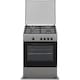 Aragaz Heinner HFSC-SME60SL, Gaz, 4 arzatoare, Dispozitiv siguranta plita si cuptor, 60 cm, Argintiu