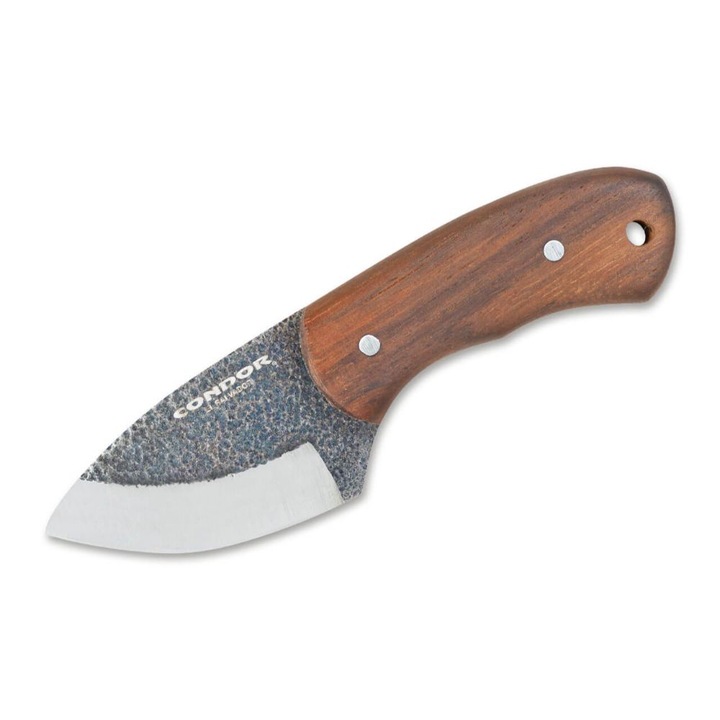 Cutit Condor Beetle Neck Knife, lama fixa 1095, maner nuc, teaca piele, 13.68cm