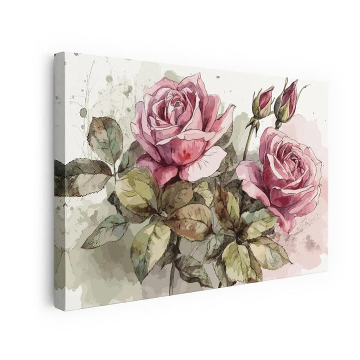 Arthub, Vászonkép, Vintage Pink Roses, 40x60 cm