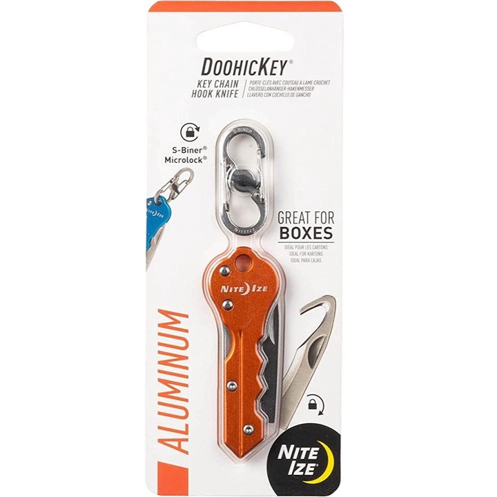 Briceag pliabil Nite Ize, Otel inoxidabil, Portocaliu