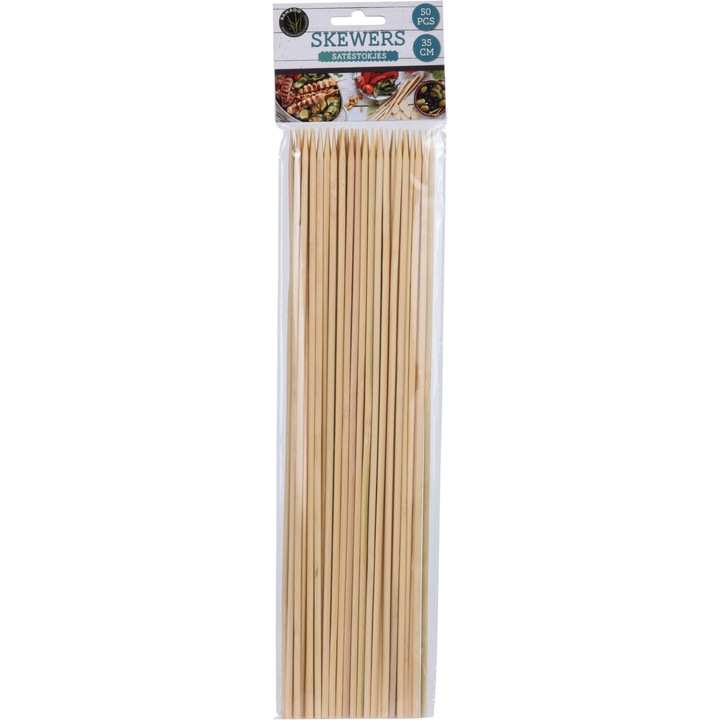 Set de 50 frigarui din bambus, Mondex, 35 cm