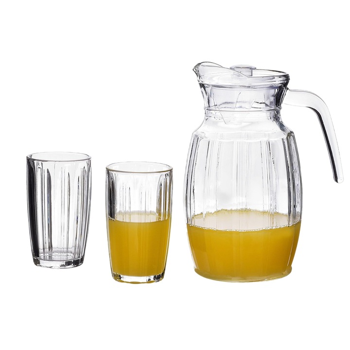 Mondex Sofia Kancsó/6 pohár készlet, 2L/310ml, átlátszó, üveg