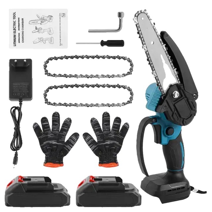 Láncfűrész, 6" Makita akkumulátoros, 18V, kék