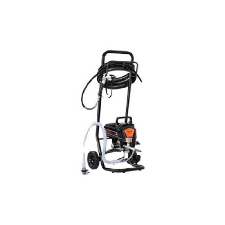 Pistol de vopsit airless, tehnologie atomizare, 950W, 3000 PSI, debit 2.0 LPM, crom, cu carucior