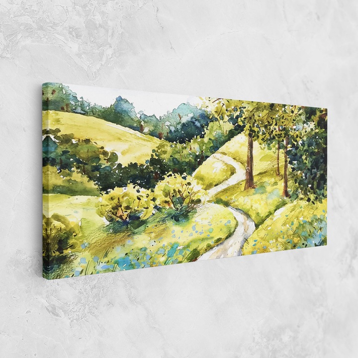 Картина на платно, ARTHUB, 60x120 cm | Спалня и Дневна, Пейзажи, Пролет, Fresh Spring View