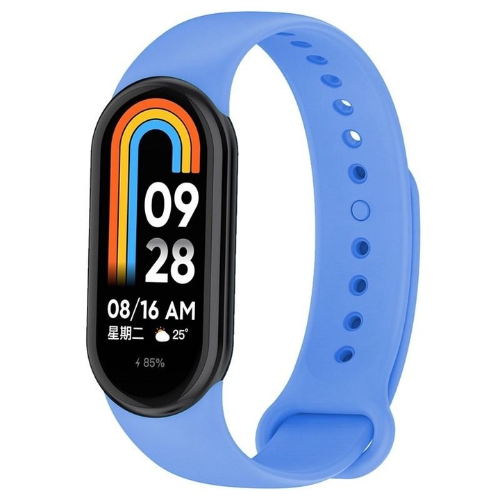 Bratara Fitness compatibil smartband, Xiaomi Mi Band 8, albastru