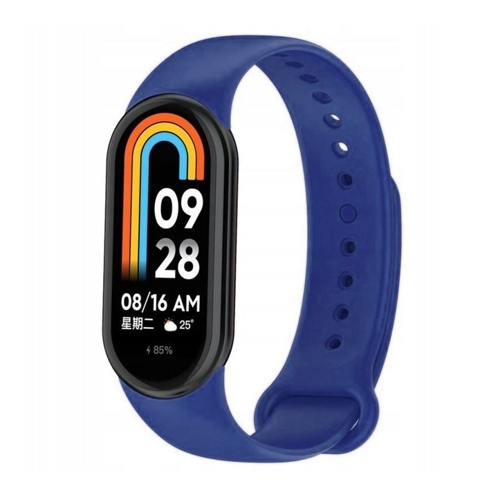Bratara Fitness compatibil smartband, Xiaomi Mi Band 8, albastru inchis