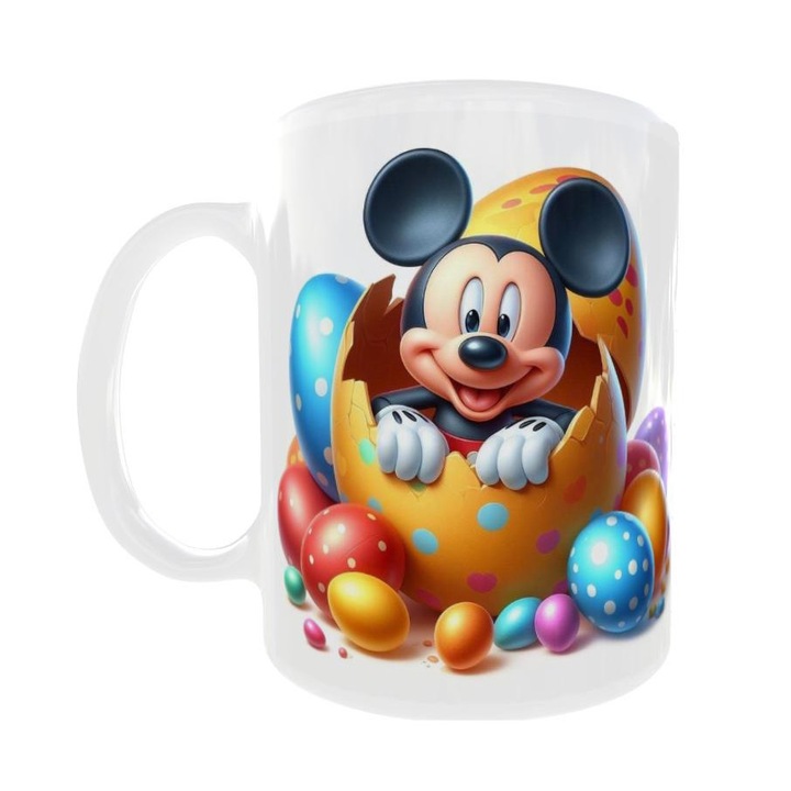 Cana personalizata Mickey Mouse Pasti, INOVATIX, 330 ml