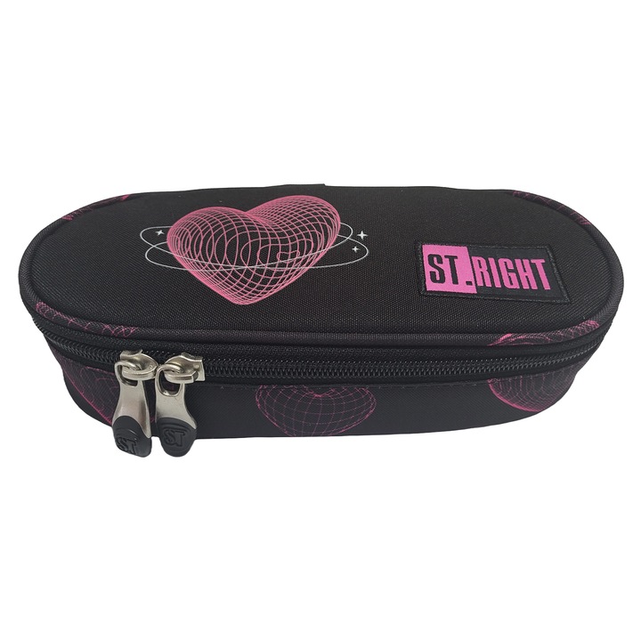 Penar borseta 1 compartiment, 1 extensie, oval, Majewski, Colectia Virtual Heart 2024, PC-01, 20.5x9.5x5 cm