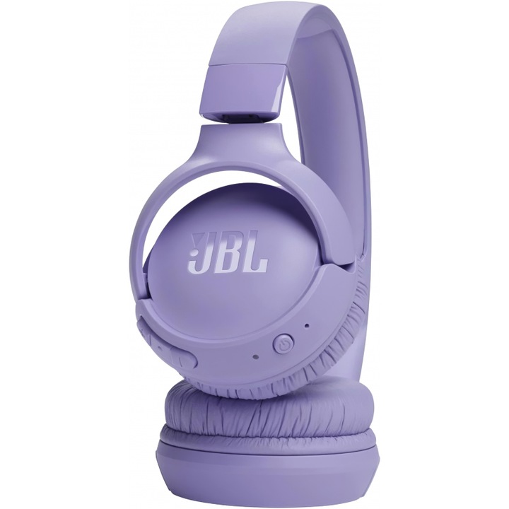 Безжични аудио слушалки JBL Over The Ear, Bluetooth 5.3, Tune 520BT, чист бас звук, вграден микрофон, 57 часа автономност, включен кабел за зареждане, лилаво