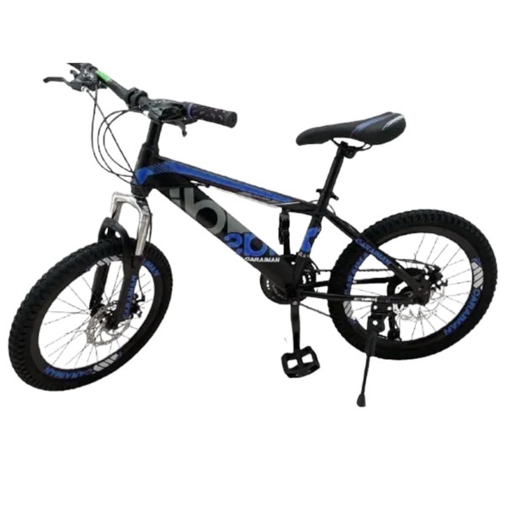 Bicicleta CARAIMAN 20MLD Model Nou, ALBASTRU-NEGRU, pentru varsta 7-12 ani, cu Frana pe Disc, 21 viteze