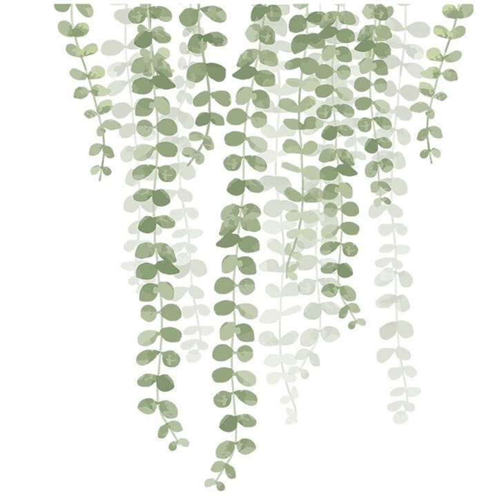 Sticker Decorativ Autoadeziv CCmax, Plante Curgatoare, Verde Menta, 850x730 mm