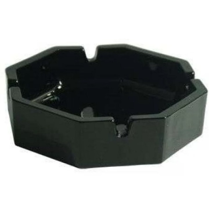 Set 2 scrumiere din sticla neagra, Pasabahce Kosem 54076, 107 mm