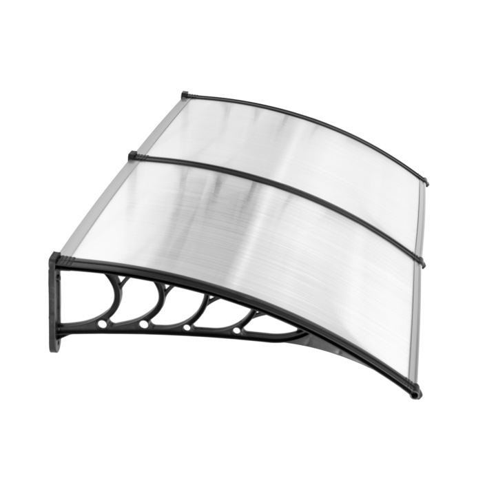 Copertina usa ModernHome, policarbonat/plastic, transparent/negru, 200x100cm