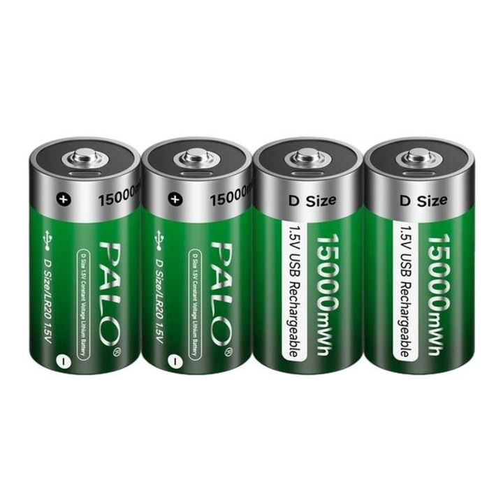 Комплект от 4 Li-ion акумулаторни батерии, 6000-10000mAh, 1.5V