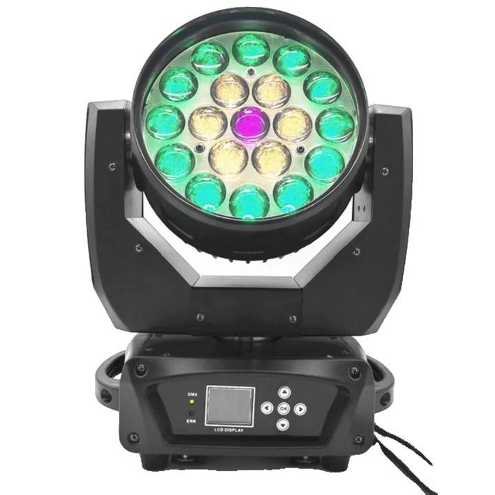LED комплект 19x15W Beam Wash, RGBWA UV, 30x20x40cm, EU щепсел