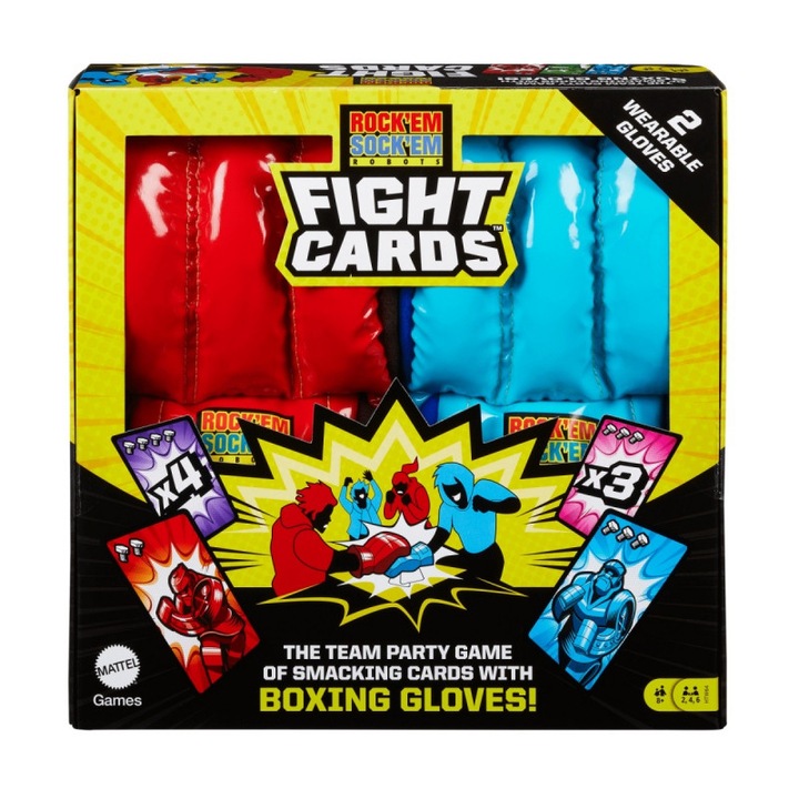 Társasjáték, Mattel, Fighting Robots, boxkesztyűk, többszínű