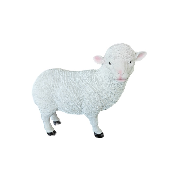 Accesoriu decorativ, Gerdani BG, 19 x 19 cm, Oaie, Alb