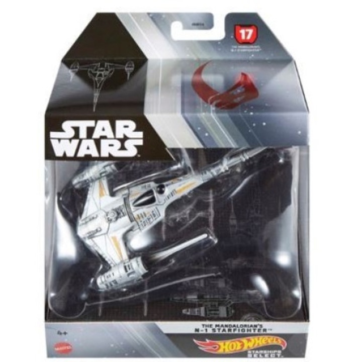 Nava Spatiala, Hot Wheels, Star Wars, cu Suport, Plastic