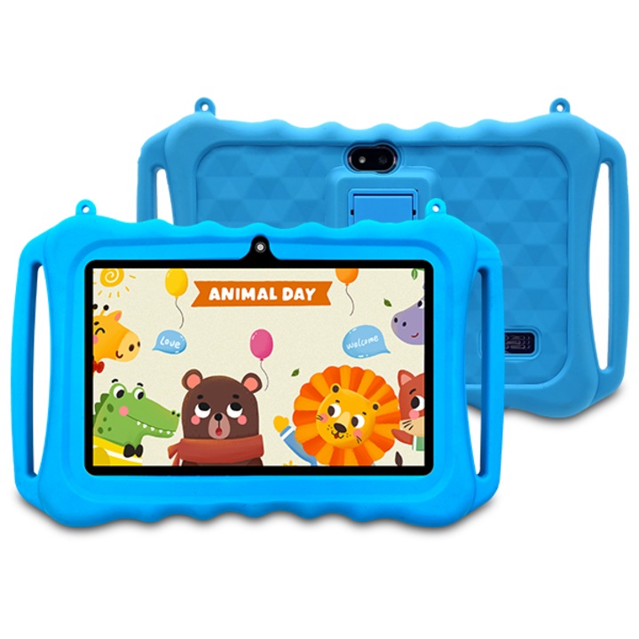 Tableta pentru copii NUBI Wintouch K705, 2 GB RAM, 7 inchi, 32 GB, WIFI, Doua camere, Control parental, Albastru