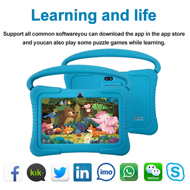Tableta pentru copii Wintouch K705, 2 GB RAM, 7 inchi, 32 GB, WIFI, Doua camere, Control parental, Albastru