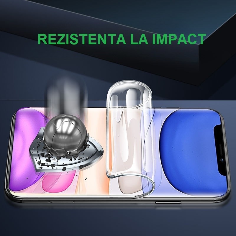 Folie de Protectie, Flippy, pentru iPhone 15 Pro Max, Flexible Hidrogel Mat, Full Cover, Reparare Automata, Transparent