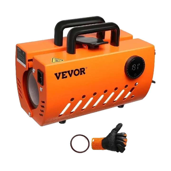 Presa termica pentru sepci si palarii, Masina de termotransfer, 4 placi interschimbabile, Intinzator pentru sepci, Control precis temperatura/timp, HTV si sublimare, Alb